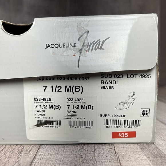 Jacqueline Ferrar Women's Strappy Ankle Strap Sandals High Heels Silver Size 7.5 - Picture 13 of 13